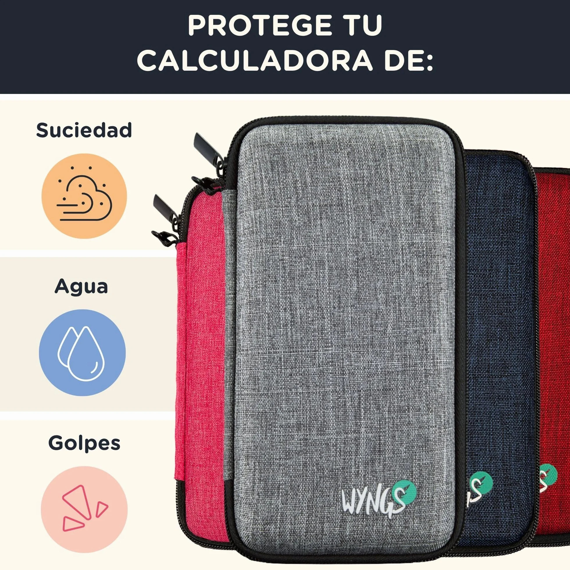 WYNGS Funda Protectora Gris Oscuro Compatible con la calculadora HP 12C Platinum