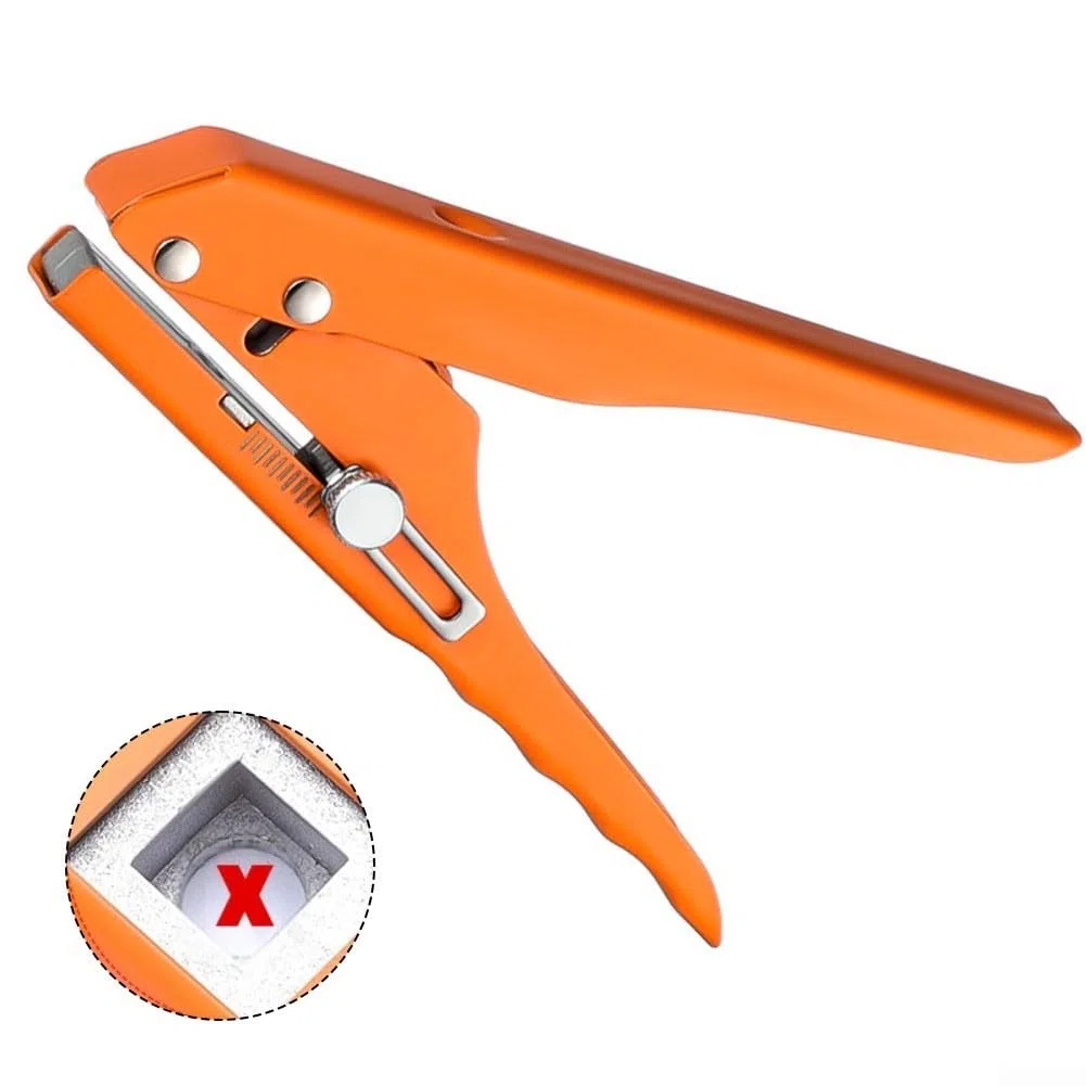Perforadora de agujeros de 15 mm para perforación resistente de papel, cartón, hojas de metal finas y cuero con escala fija precisa y agarre cómodo