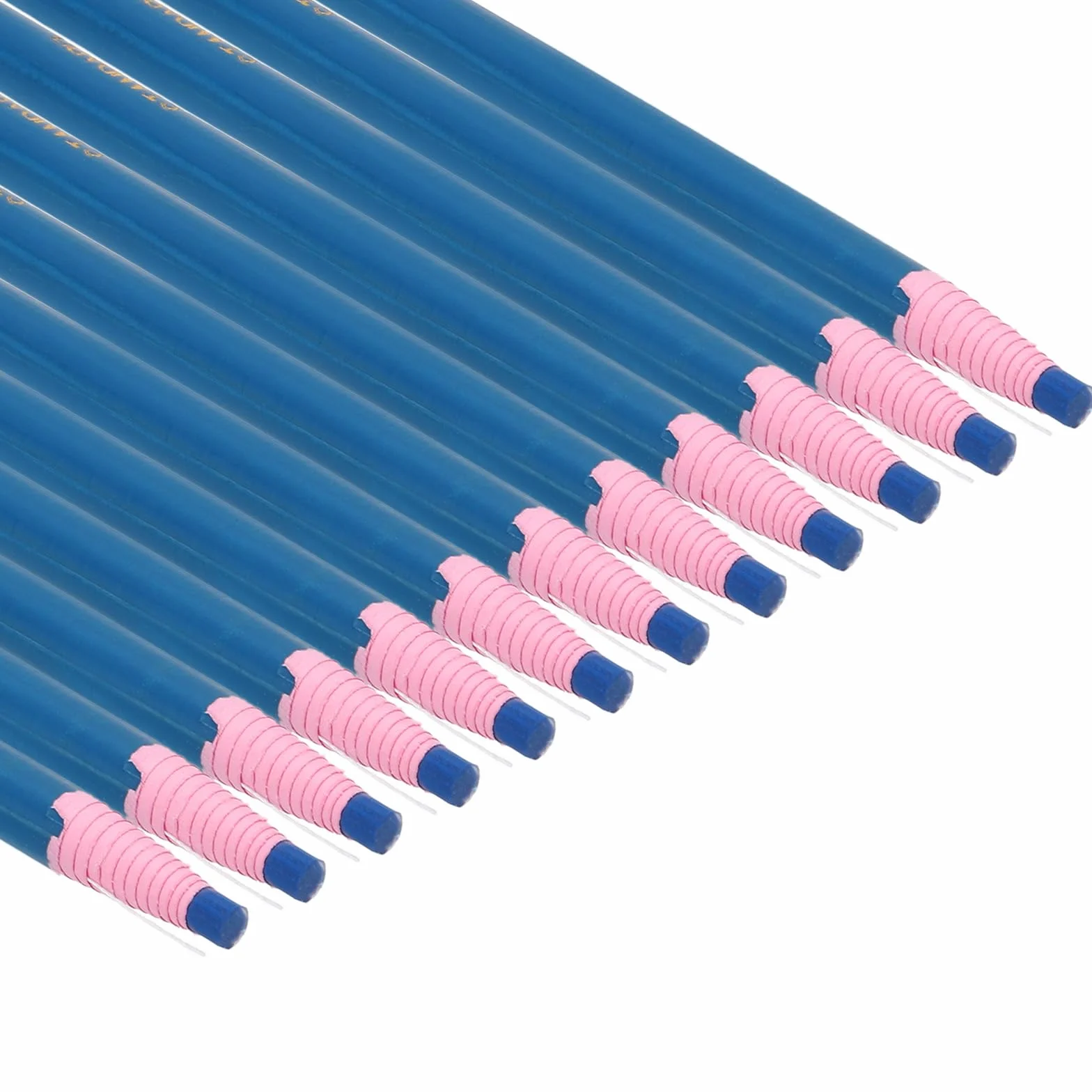 PATIKIL Rotuladores de Cera Peel-Off para China, 24 Piezas Lápices de Cera para Madera de Vidrio, Prendas de Vestir, Dibujo de Películas de Papel, Vinilo, Metal, Azul