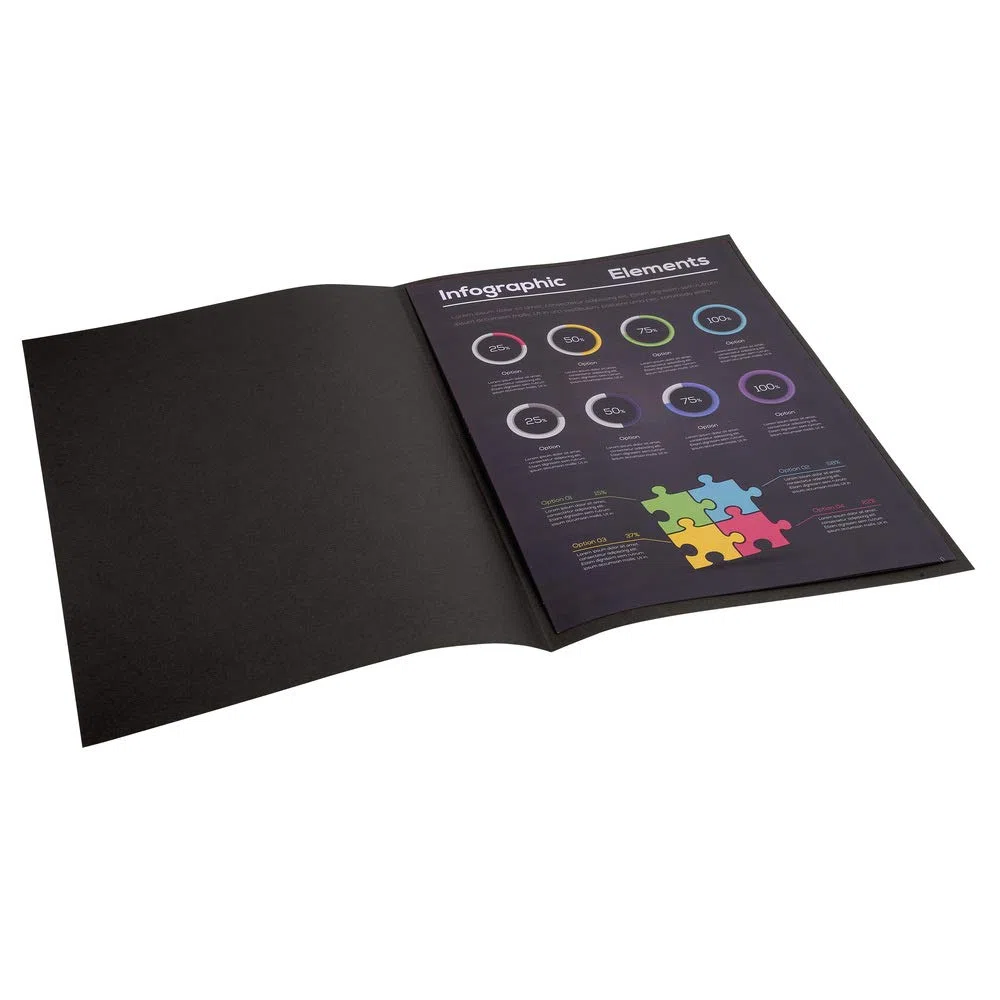 Exacompta 800018E - Lote de 100 Subcarpetas Rock"S 80, Color Negro