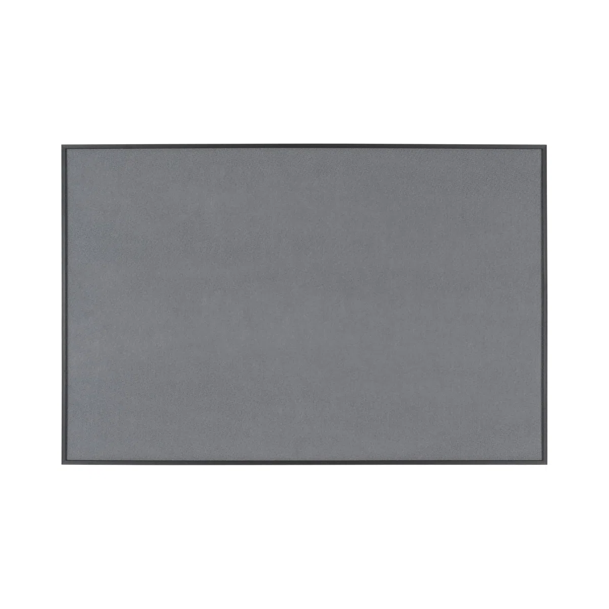 Bi-Office New Basic - Tablero de fieltro gris, marco de color negro, 585 x 385 mm