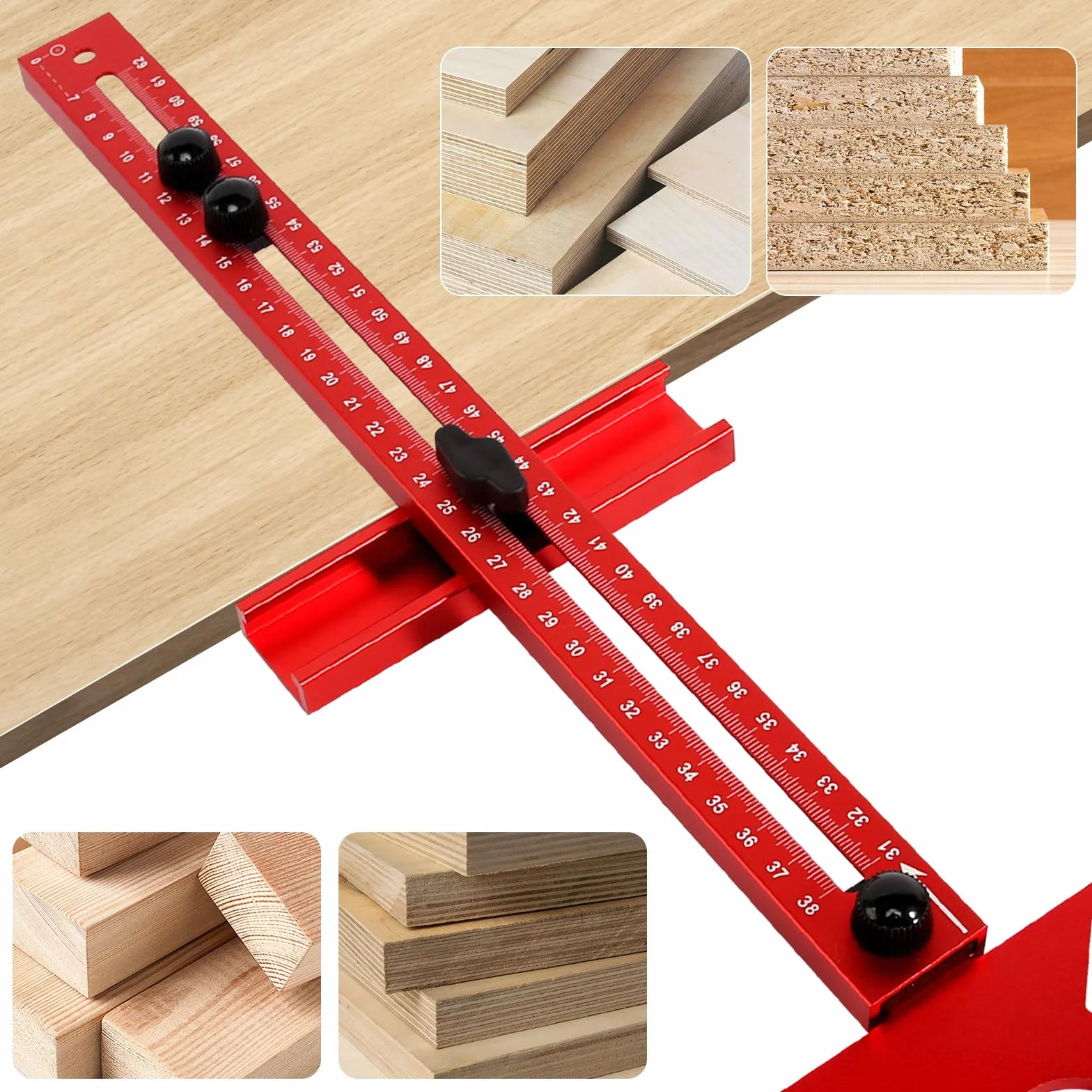 Compás de fresado de aluminio ajustable, plantilla de fresado métrico, accesorios para fresadora superior, plantillas de fresado para fresadoras superiores, placa de fresado para círculos y rectas