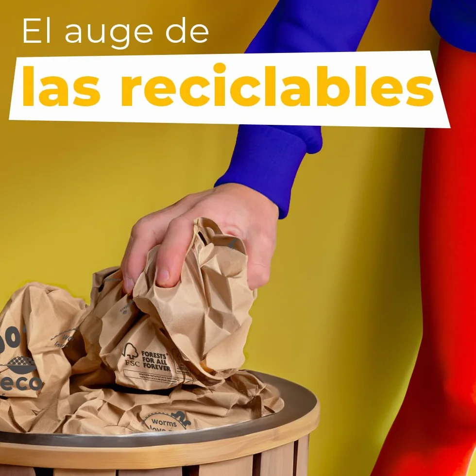 Sobres de Envío de Papel Biodegradables y Compostables 36x43.5 cm con Fuelle Inferior Paquete 25