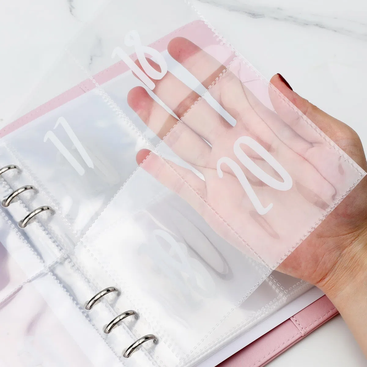 Envelope Challenge Binder, Sobres Challenge Binder, Divertida carpeta presupuestaria para ahorrar €5,050 con sobres de dinero, desafío para planificadores de presupuestos (rosa)