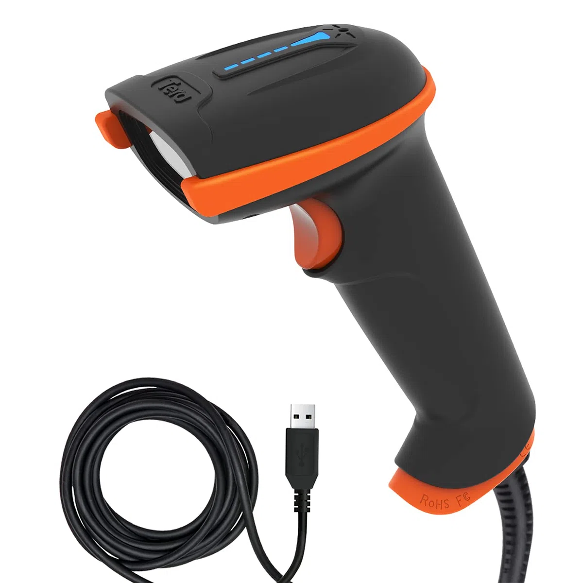 Tera Lector de código láser 1D Escáner de código de Barras con Cable de Mano A Prueba de Polvo A Prueba de Golpes Impermeable IP65 Compatible con iOS Windows para Biblioteca/Tienda,L5100Y