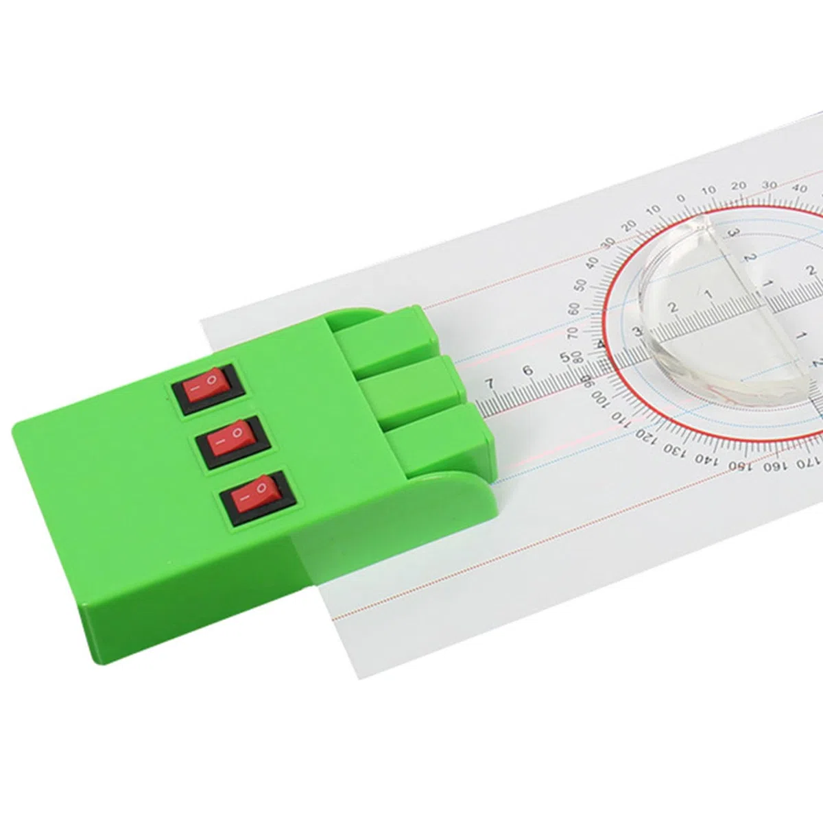 Juego de fuente de luz láser paralela de tres vías, lente convexa cóncava de adsorción para experimento de física óptica, láser paralelo de tres vías, fuente de luz láser de tres canales para la