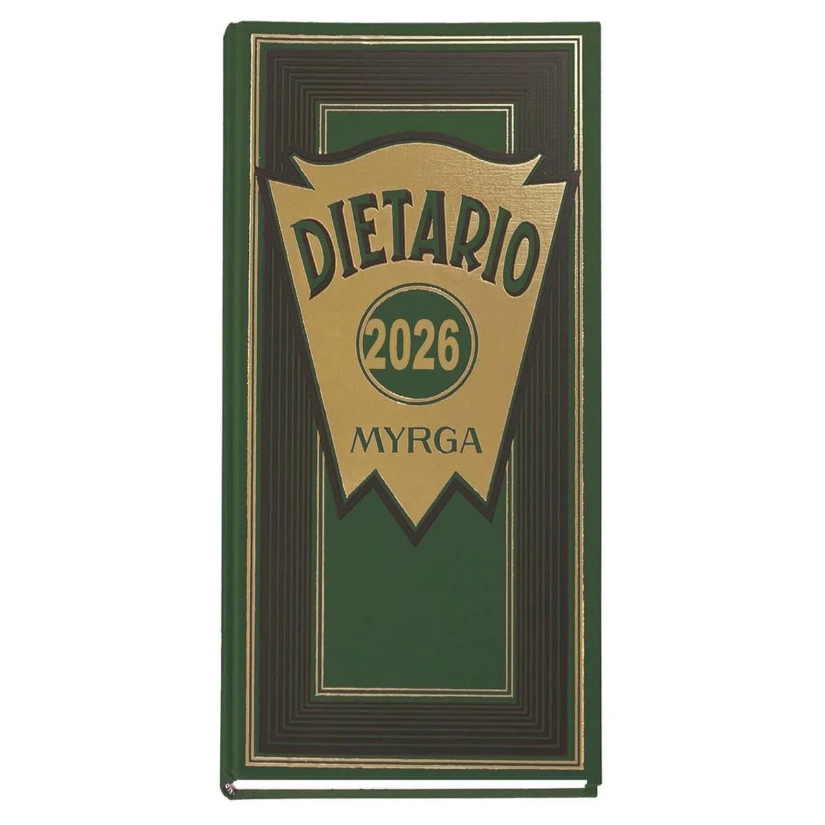 MYRGA - Dietario 2/3 2026, 1 Día Por Página (VERDE)