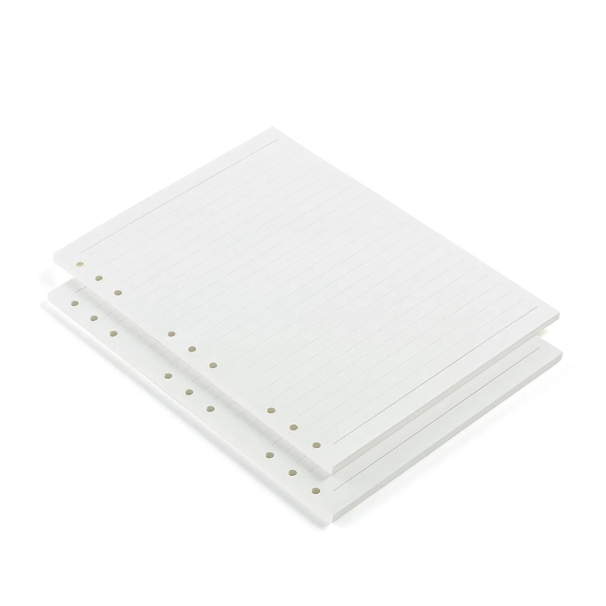Hojas para Carpeta de Anillas B5-90 Hojas Rayadas, Papel de 100g/m², 9 Agujeros | Compatible con A5 | Ideal para Cuaderno Universitario, Tomar Apuntes, Oficina y Estudio (18x25,5 cm)