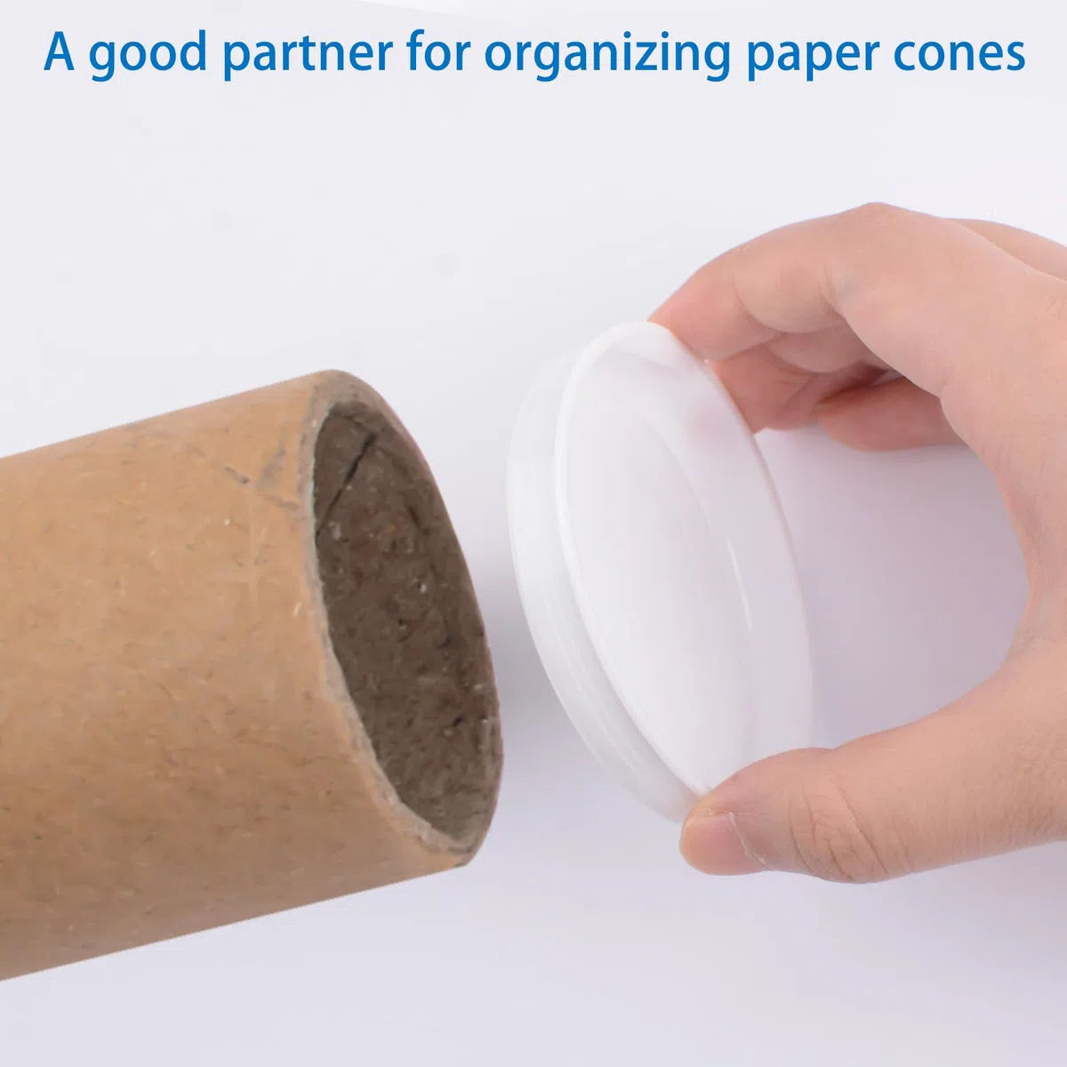 INCREWAY 24 fundas de cartón para tubo de correo, cubierta protectora de plástico para papel, tapas de plástico de tapón interior, tapones finales para tubos de correo, documentos, pósteres