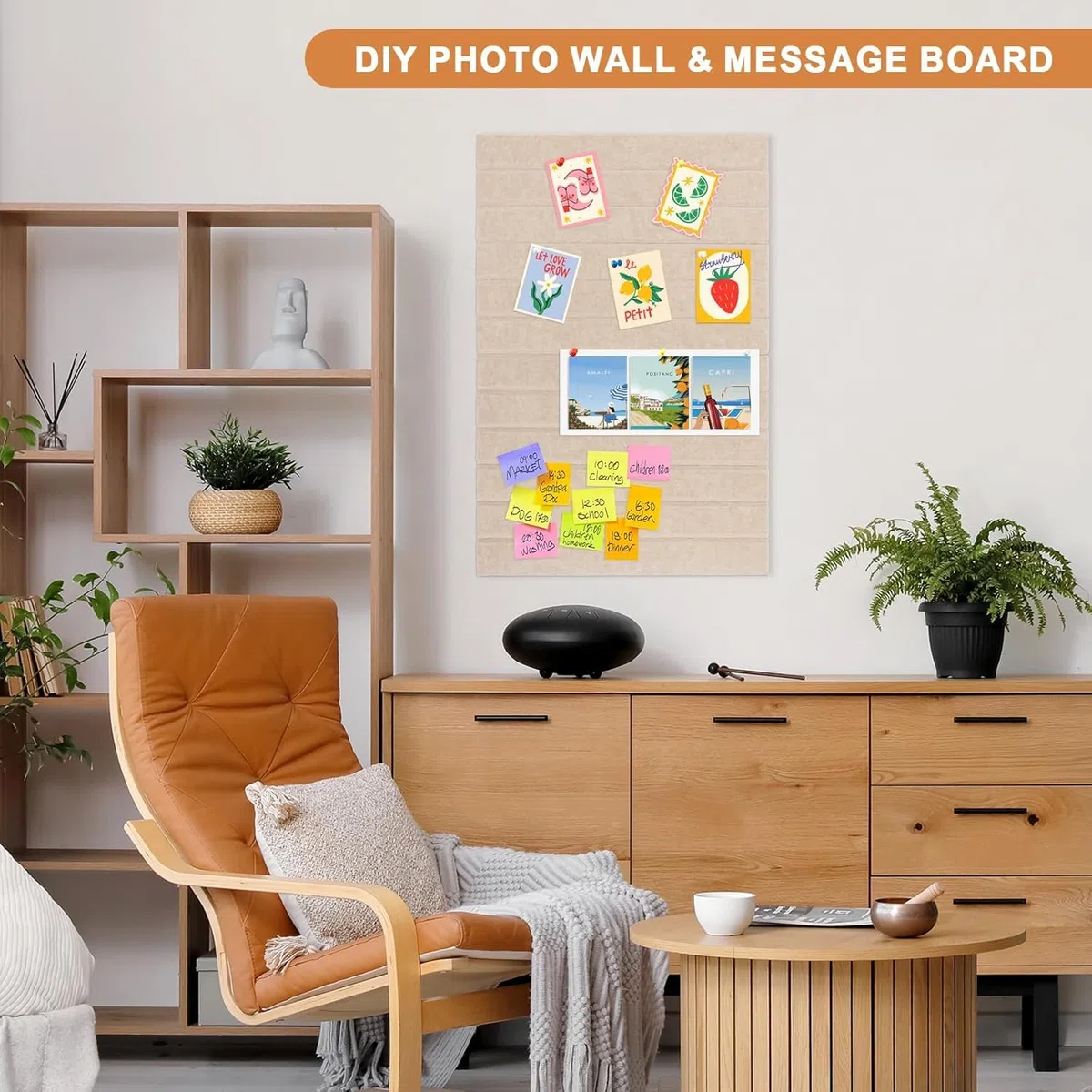 MEISO Corcho Pared Autoadhesivo 60 x 40 cm, Tablero de Corcho, Tablón de Anuncios de Corcho con 25 Chinchetas, Tablón de Fieltro para Colgar Fotos Notas de Oficina Decoración del Hogar
