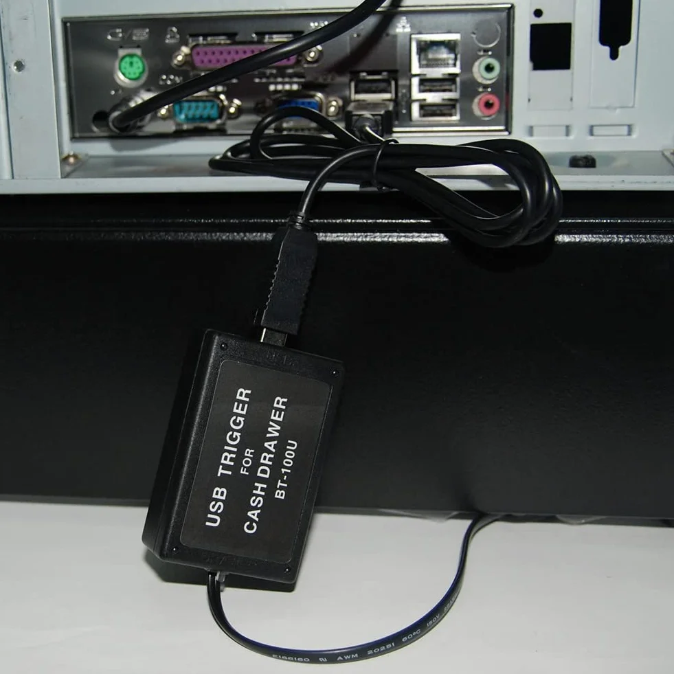 BT-100U - Disparador para controlador de caja registradora con disparador de cajones con interfaz USB