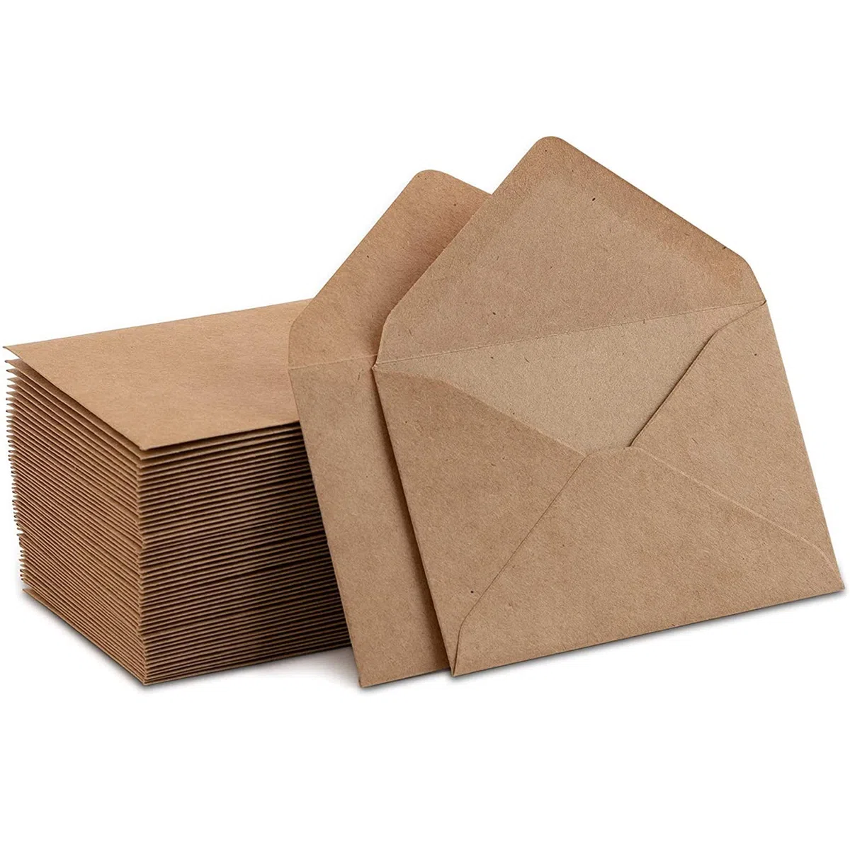 Sobres de Papel Kraft Vintage│100 Piezas Sobres Marrones Reciclados 135 x 185mm│Alta Calidad 140gsm│para Tarjetas de Felicitación Boda Invitaciones Cumpleaños