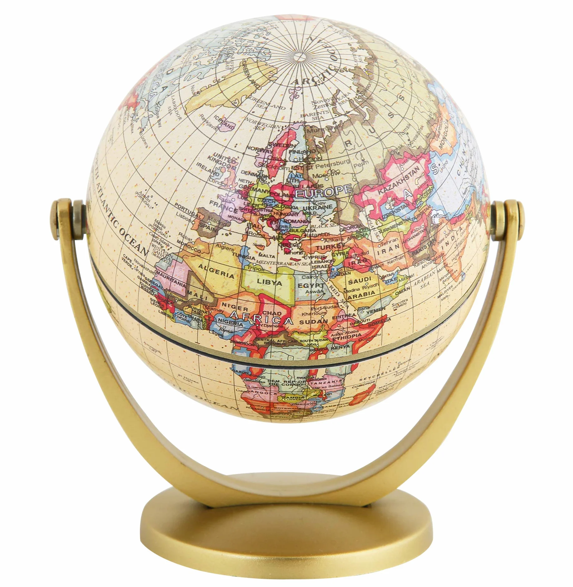 EXERZ 10cm Mini Globo Antiguo en Inglés (10cm Mini Globo Antiguo)