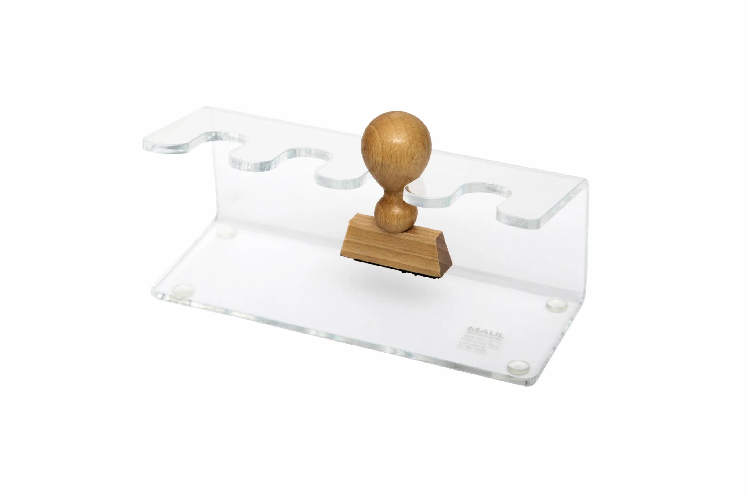 Maul 19593-05 - Soporte para sellos de oficina (estable, para 4 sellos), transparente