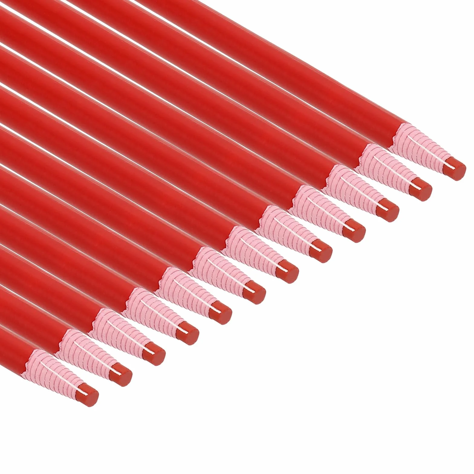 PATIKIL Rotuladores de Cera Peel-Off para China, 12 Piezas Lápices de Cera para Madera de Vidrio, Prendas de Vestir, Dibujo de Películas de Papel, Vinilo, Metal, Rojo