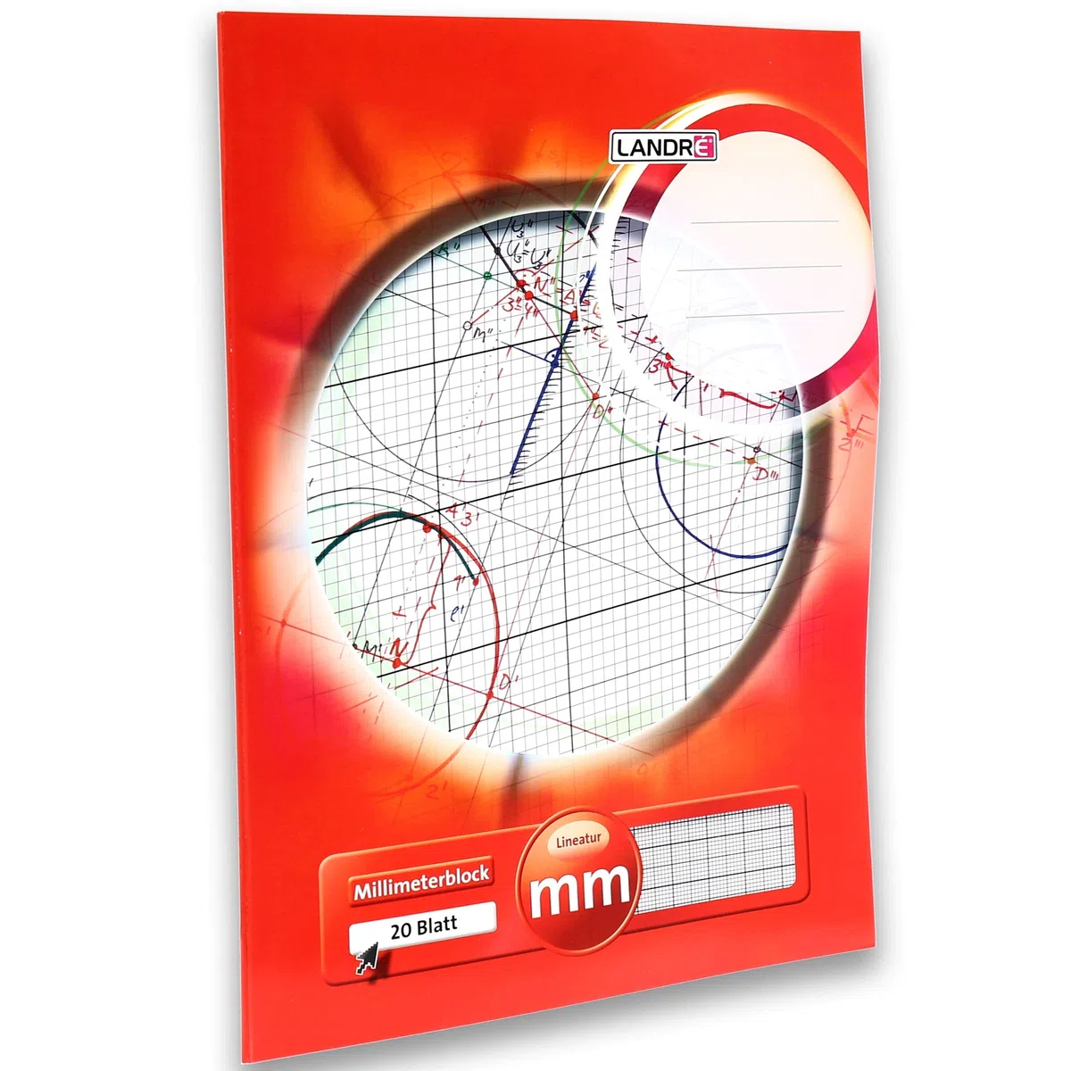LANDRÉ Millimeterpapier-Block DIN A3, 20 Blatt, 80 g/qm