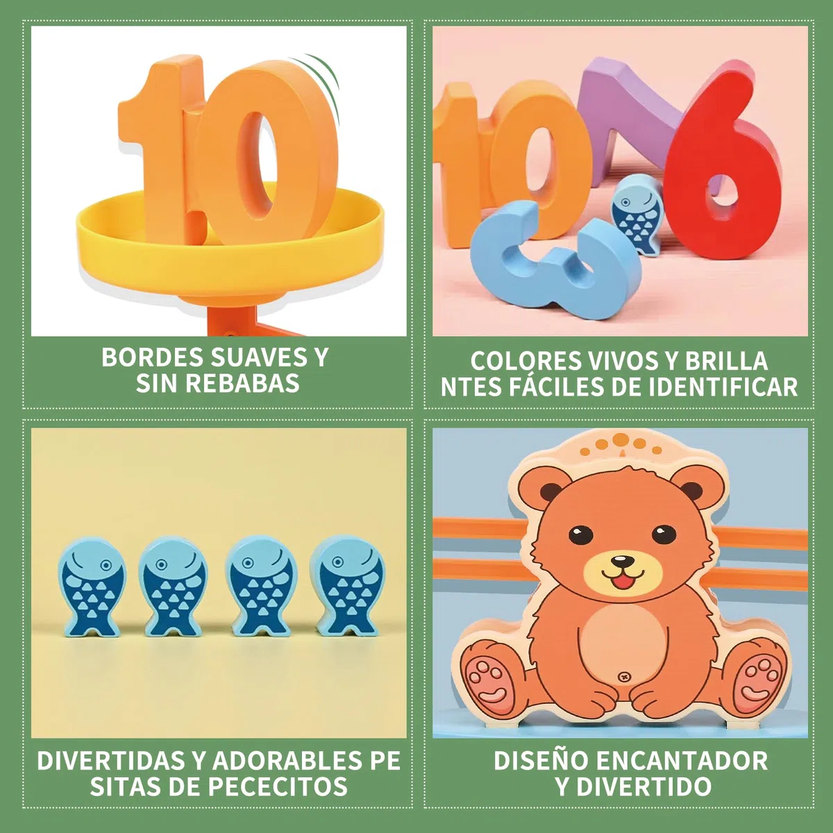 Juguetes Montessori 3 4 5 Años, Balanza Matemática, Juguete de Madera, Juguetes Educativos, Montessori 3 Años, Regalo Niño Niña 3–5 Años