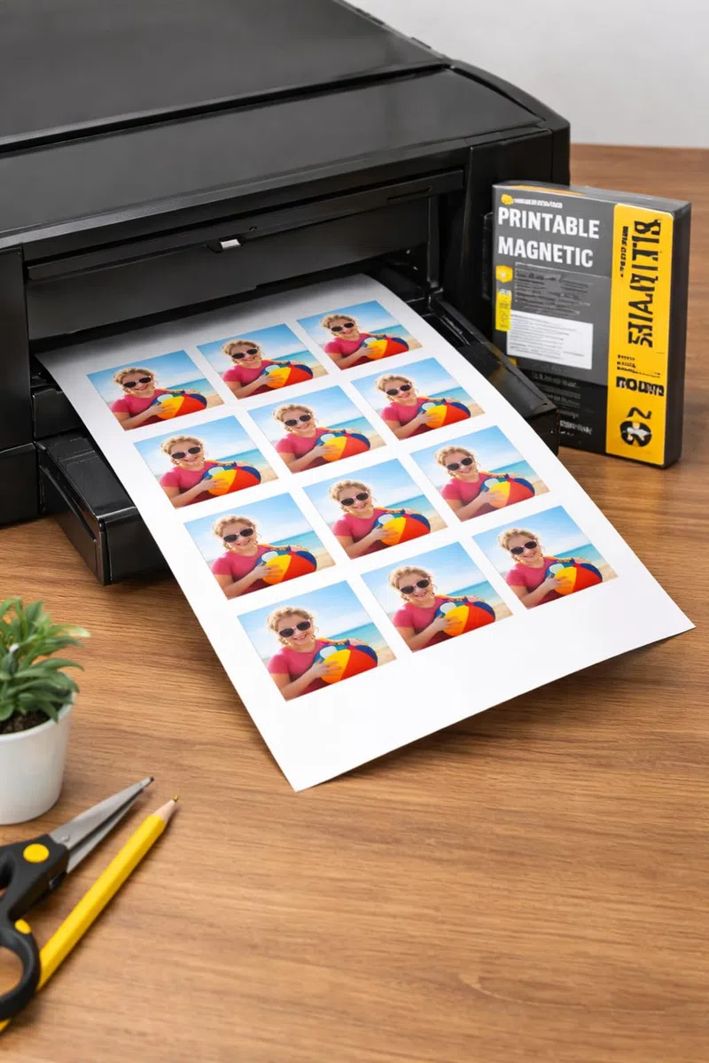 Papel magnético DIN A4, 10 unidades, mate, imprimible, impresora de inyección de tinta, imán de nevera, autoadhesivo, flexible, manualidades, placas magnéticas