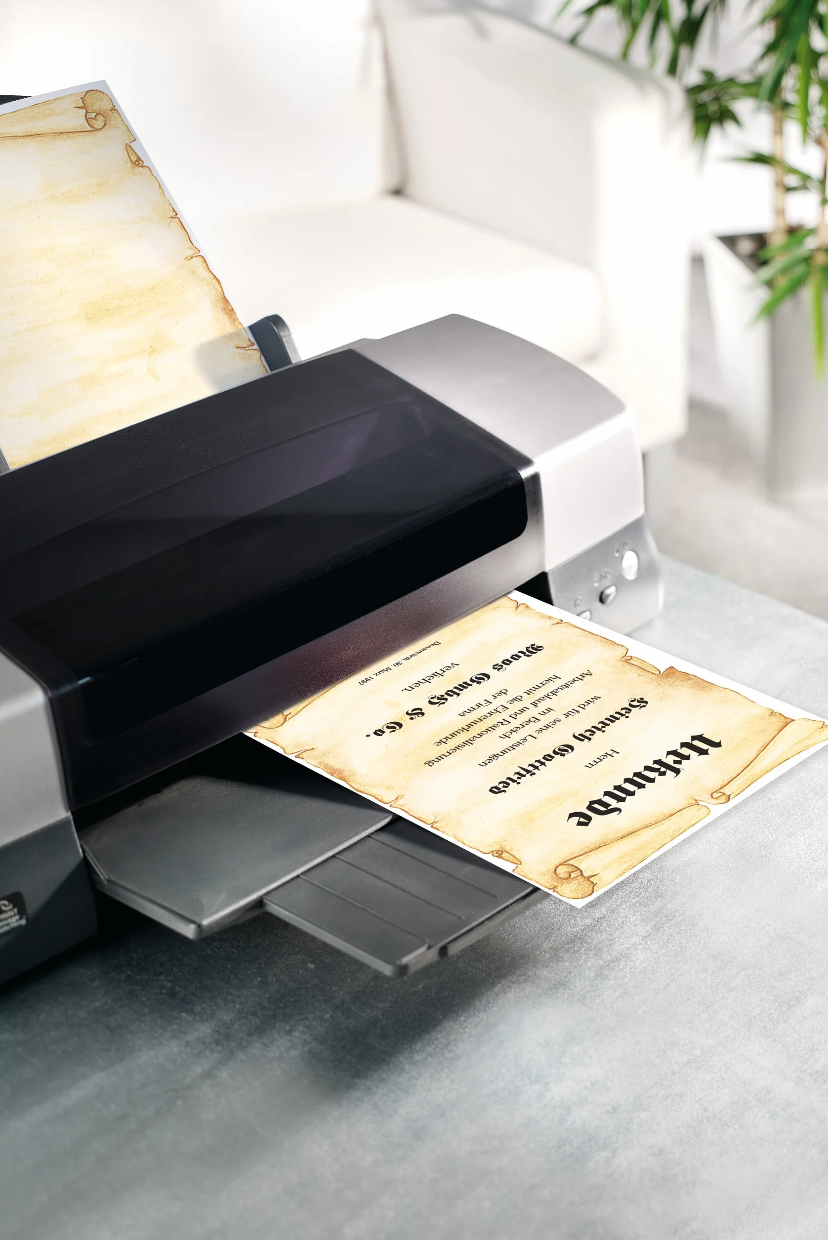 SIGEL DP235 Papel de cartas, 21 x 29,7 cm, 90g/m², Pergamino, beige, 50 hojas