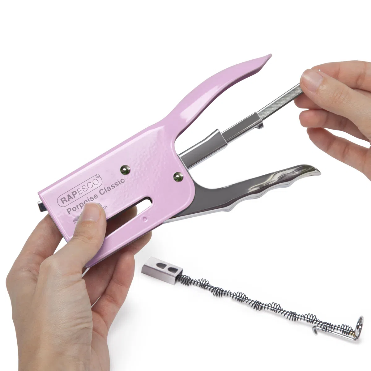 Rapesco 1356A Porpoise Grapadora de Tenaza con 10.000 Grapas Tipo 26/8 mm, Capacidad para 45 Hojas, Rosa
