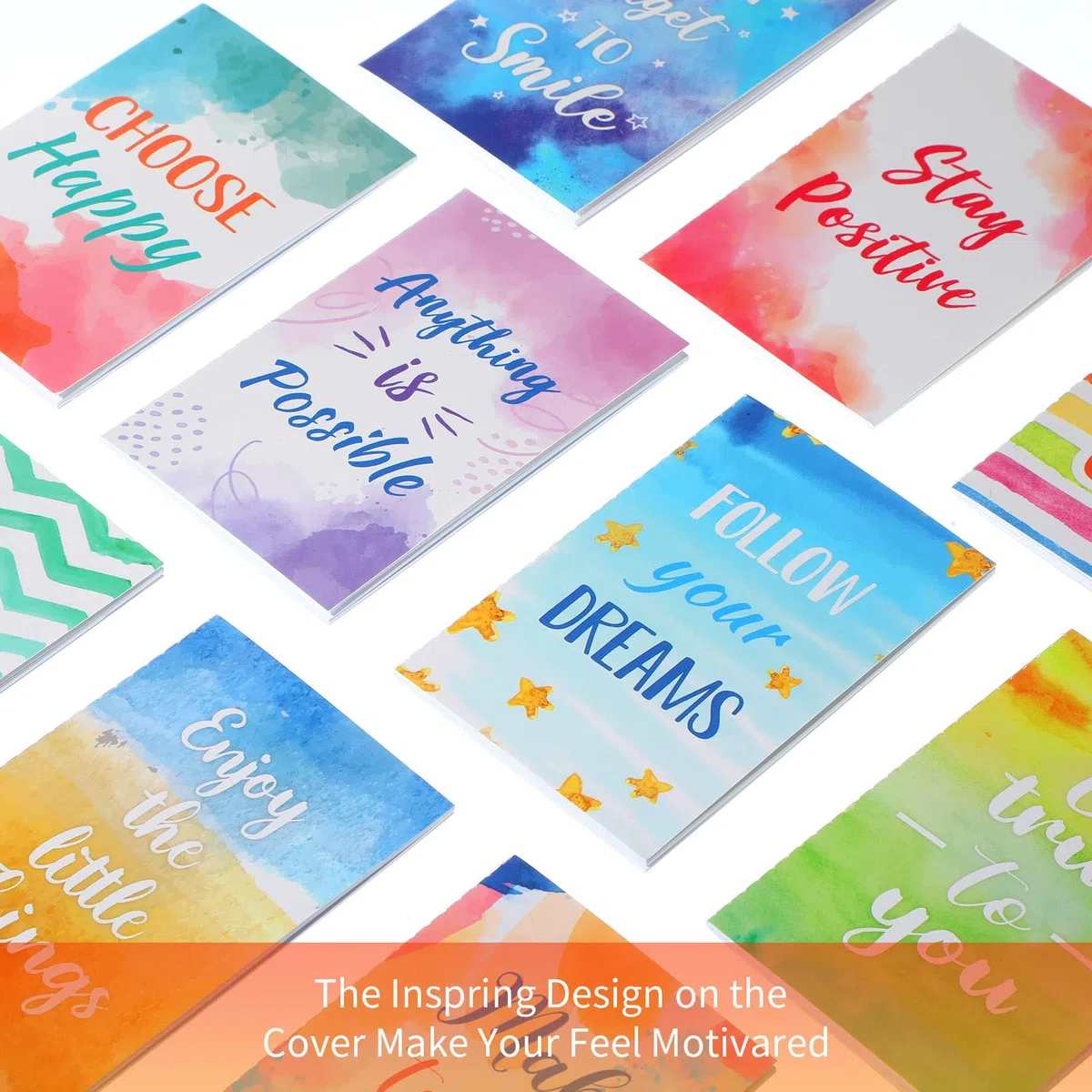 24 Blocs de Notas Inspiradores de Tapa Blanda Mini Cuaderno de Citas Motivacionales Diario de Bolsillo Colorido Pequeño Cuaderno Inspirador para Viajes Oficina Escuela Regalo 12 Estilos