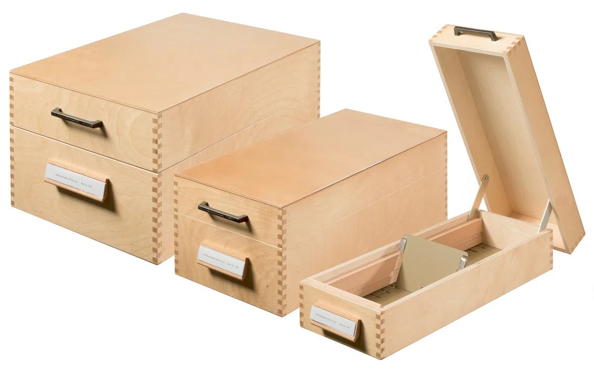 HAN 1006 - Fichero de madera, capacidad para 1500 tarjetas A6 horizontal, 193 x 144 x 380 mm
