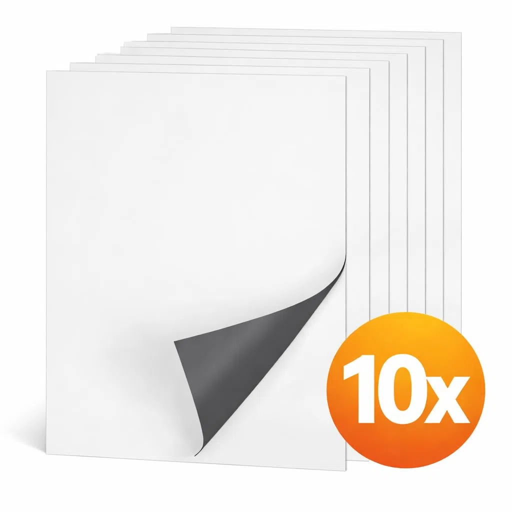 Papel magnético DIN A4, 10 unidades, mate, imprimible, impresora de inyección de tinta, imán de nevera, autoadhesivo, flexible, manualidades, placas magnéticas