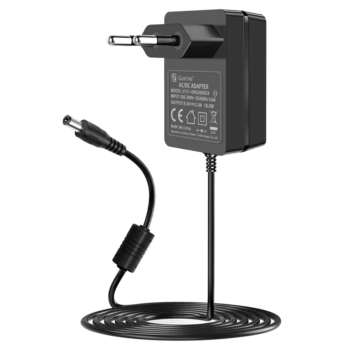 9V 2A Adaptador de alimentación para Dymo LabelManager LM 160 LM 220P LM 210D LM 500TS Rhino 6000 5200 LetraTag LT 100H Plus 100T Plus, para Brother P-Touch PTH110 PT-D210 Label Maker Printer