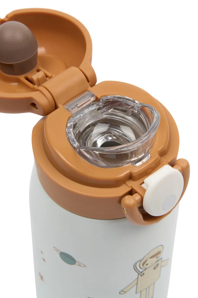 Fabelab Botella Niños 320 ml | Motivo Astronauta | Acero Inox Sin BPA | Escuela Sin Fugas | Botella de Agua