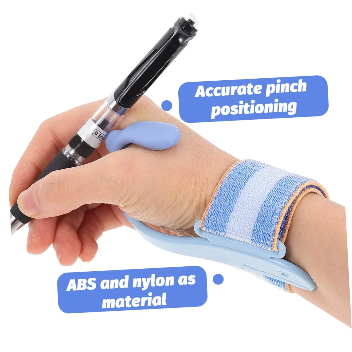 Corrector De Bolígrafos para Escritura a Mano para Niños, Tamaño Único, Material Abs y Nailon, Ayuda Entrenamiento Postura Al Escribir, Herramienta De Corrección De Lápiz para Estudiantes