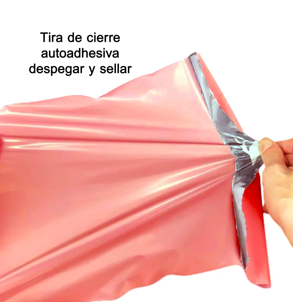 Sobres de plastico de Envío Bolsa de correos con cierre Autoadhesivo, Rosa y Gris, 17x30 cm y 20x30 cm, Paquetes de 50 y 100 Unidades, Resistentes (Rosa, 100 piezas - 17x30 cm)