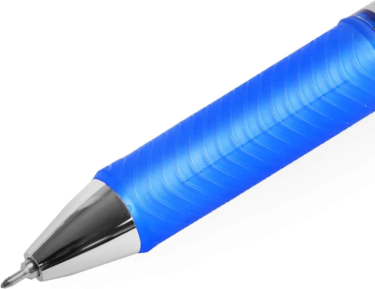 Bolígrafo retráctil de gel de tinta Energel BLN75 de Pentel, 0,5 mm, 54 % reciclado (paquete azul de 6)