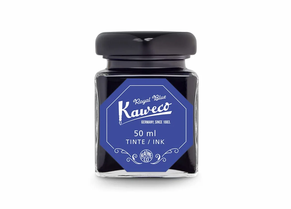 Kaweco Tinta en vaso de color azul real, soluble en agua, vegana, 50 ml, 10002191