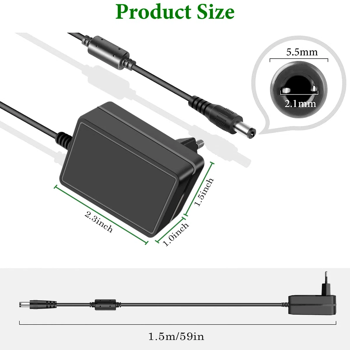 9V 2A Adaptador de alimentación para Dymo LabelManager LM 160 LM 220P LM 210D LM 500TS Rhino 6000 5200 LetraTag LT 100H Plus 100T Plus, para Brother P-Touch PTH110 PT-D210 Label Maker Printer
