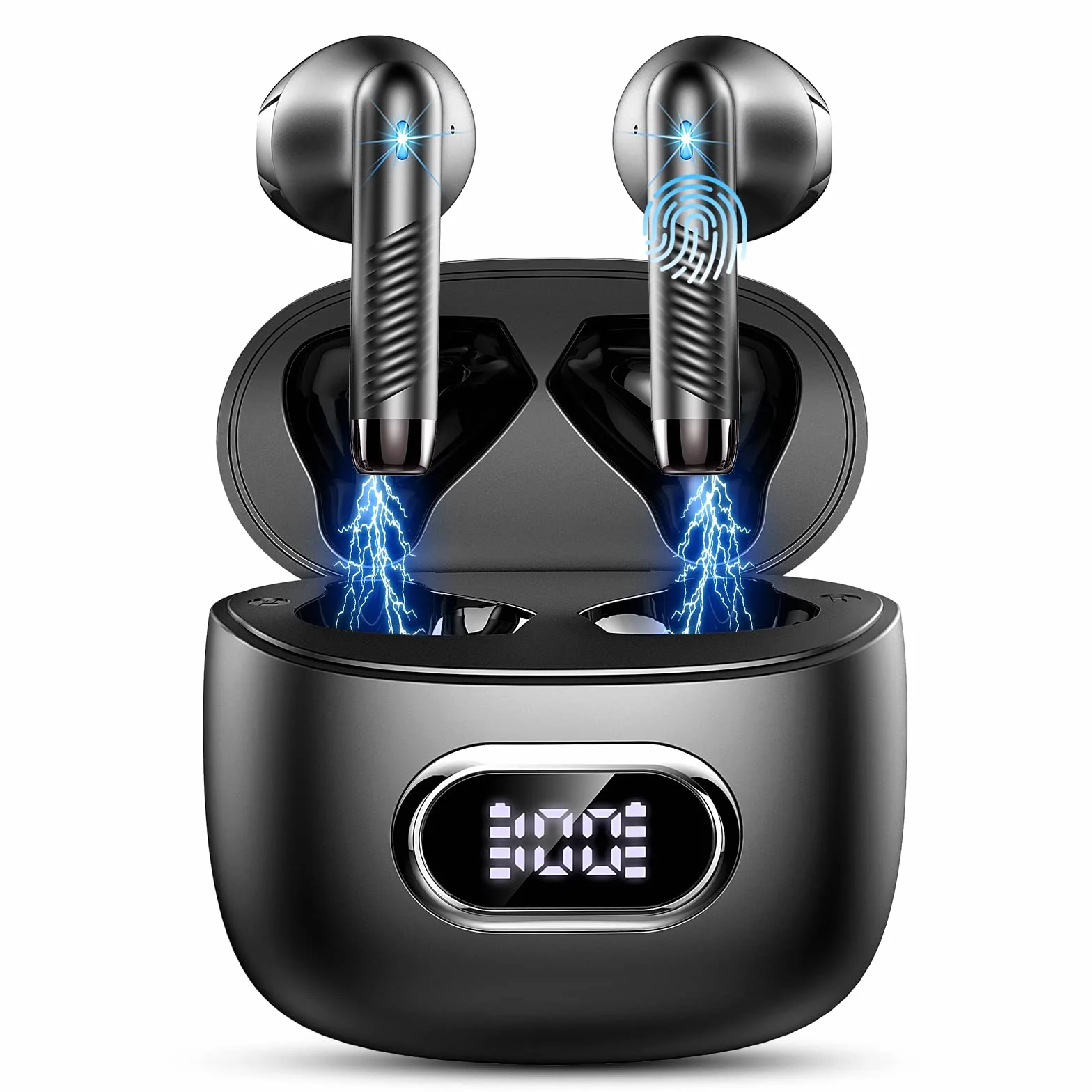 2026 AI Auriculares Traductores de Idiomas, 7 Modos Auriculares Traductor en Tiempo Real con 164 Idiomas, 49H Cascos Inalambricos Bluetooth 5.4 In Ear para Viajes Negocios y Aprendizaje, Negro