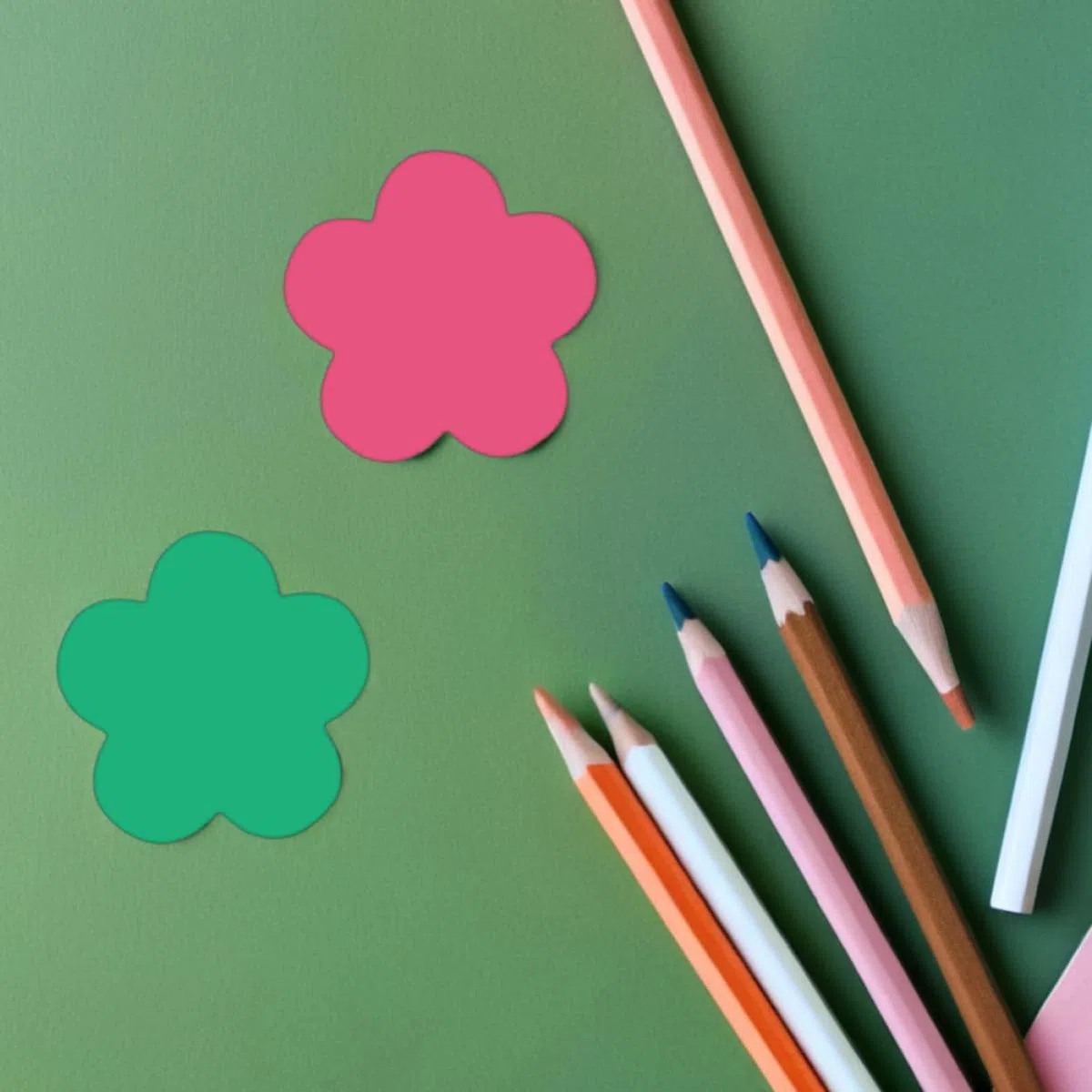 Veemoon 108piezas Recortes Decorativos De Cartulina Forma De Flor Unidades Decoración Versátil para Aulas