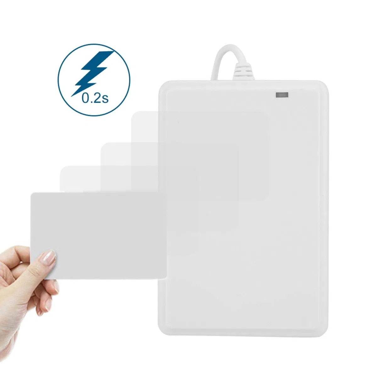 Lector de Tarjetas Inteligentes, Lector de Tarjetas de Acceso a la Puerta NFC, Interfaz USB, controlado por Controlador, para Negocios de Oficina (Tarjeta IC de 13,56 MHz)