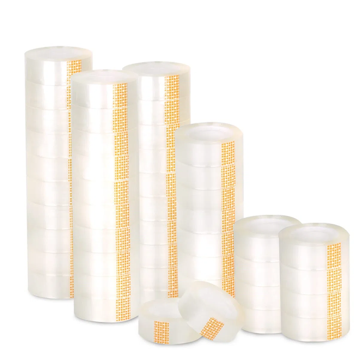 MERCURY TEXTIL- Celo o Cinta Adhesiva Transparente de 18x35mm. Ideal para oficina, hogar y colegio. (Pack 48 rollos)