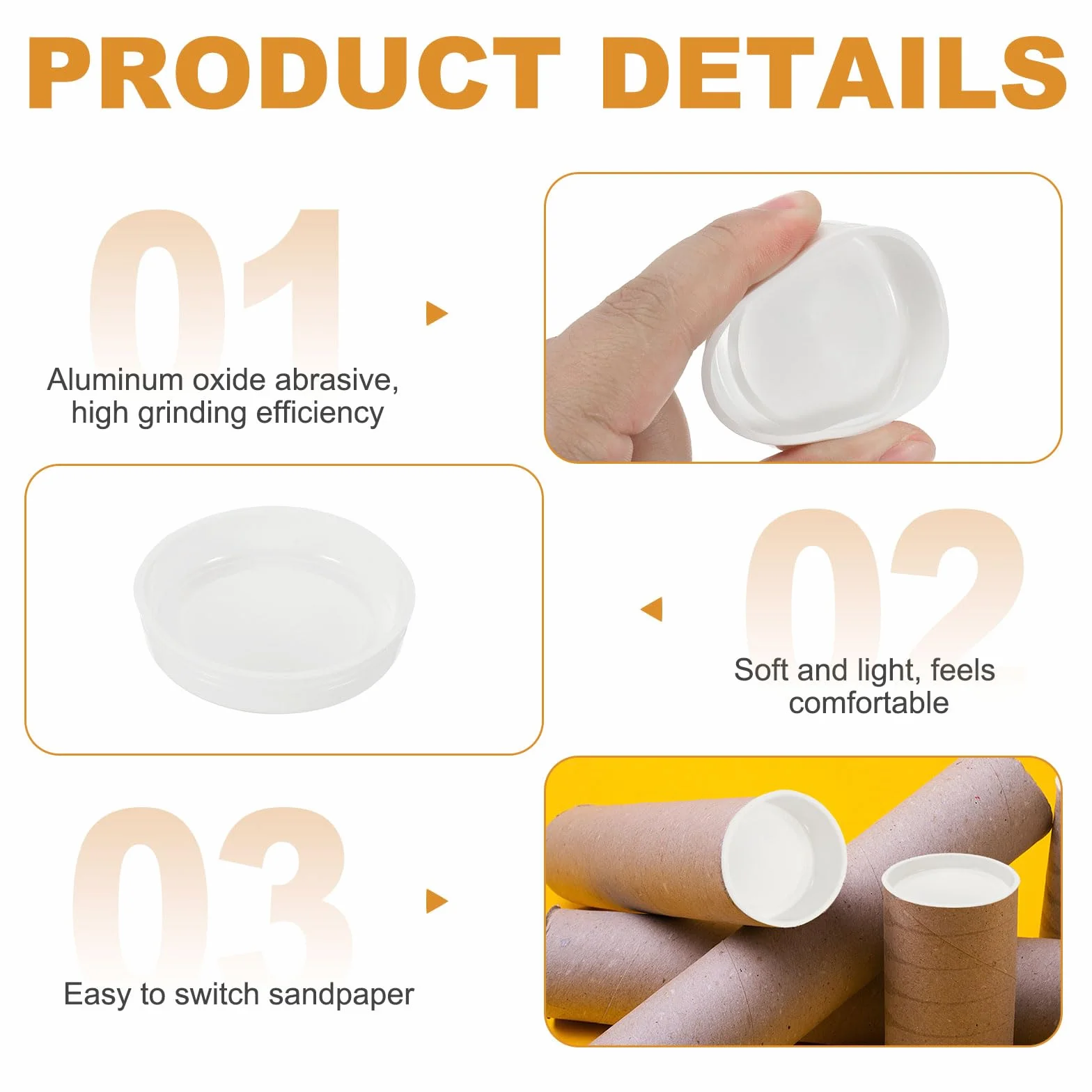 PATIKIL 60 Pcs Tapas De Plástico Para Tubos 2.1" ID PE Tapas Redondas Para Tubos De Cartón Para Almacenamiento De Documentos