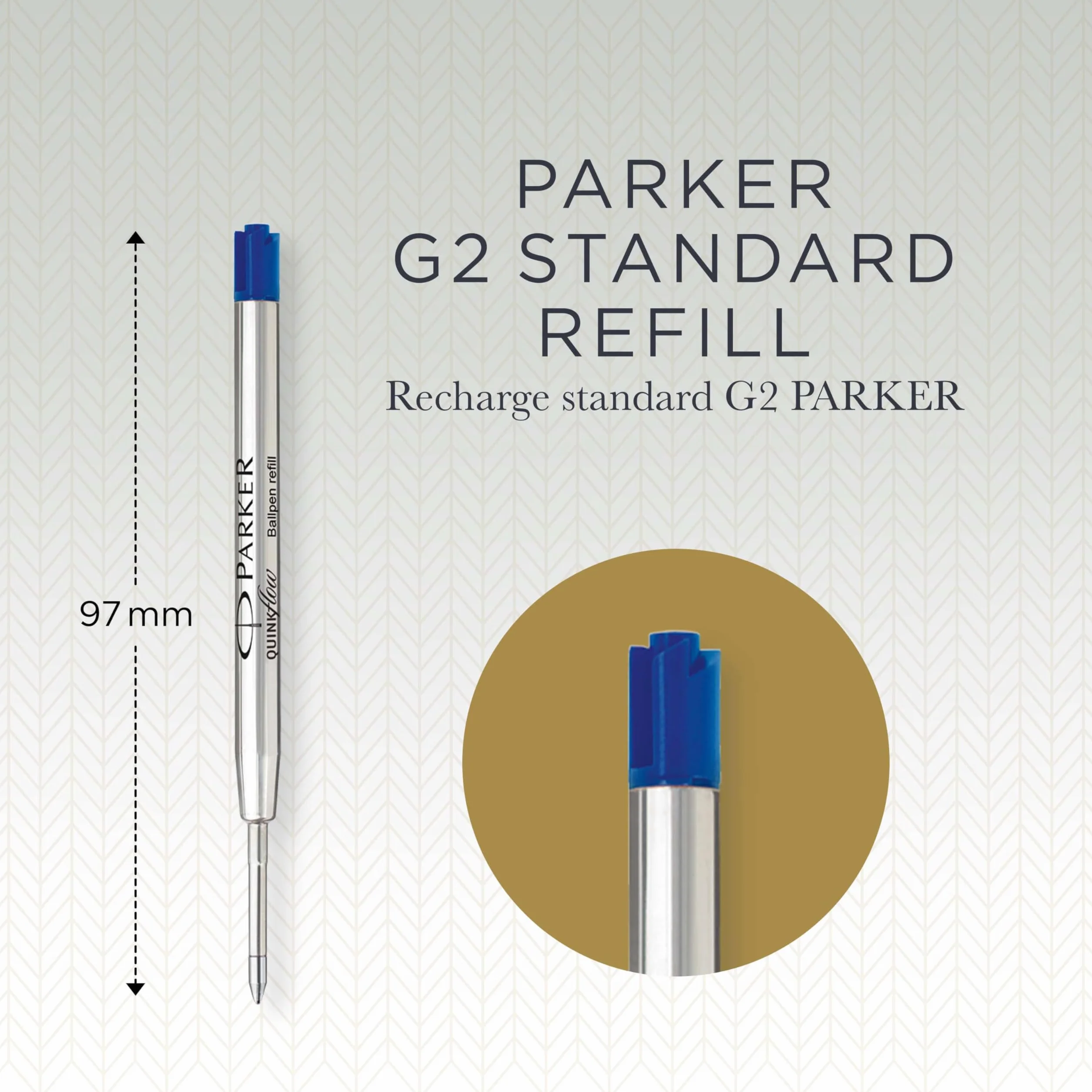 Parker QUINKflow Recambios de tinta para bolígrafos | punta mediana (0,7mm) | tinta azul | paquete de 6