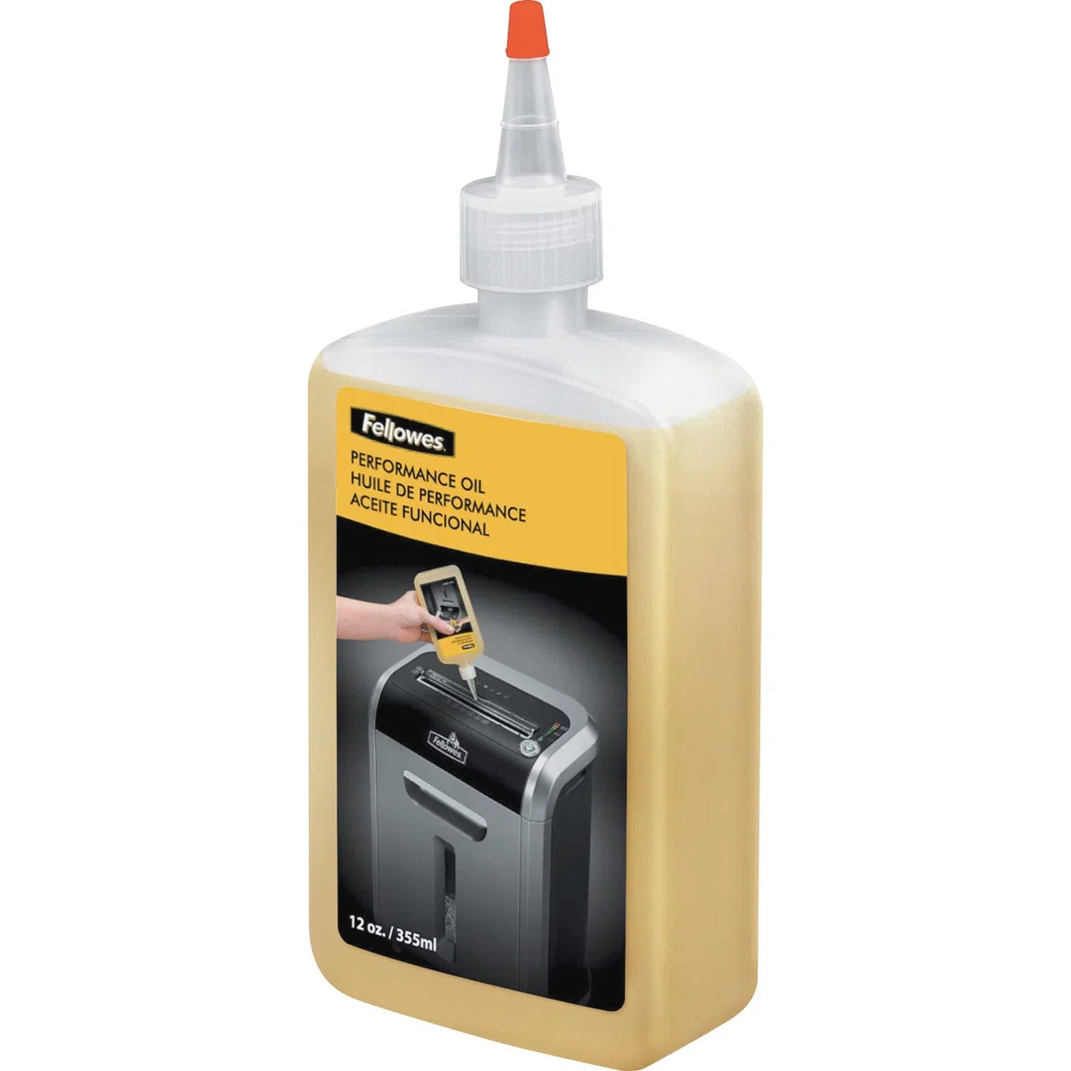 Fellowes Aceite lubricante para destructoras de papel - con boquilla extendida, 355 ml
