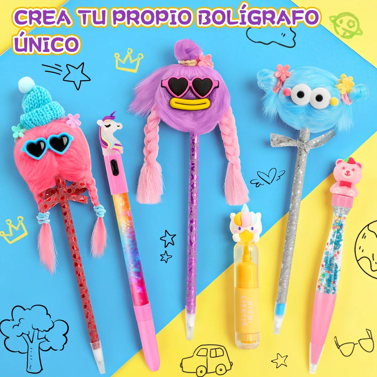 Charmofun Laboratorio de Bolígrafos, Kit de Creación de Bolígrafos, Juego Hacer Crear Bolígrafo Personalizado, Fábrica Bolígrafo Propios, Kit Creativo Manualidades Niñas y Niños (Edición Estándar)