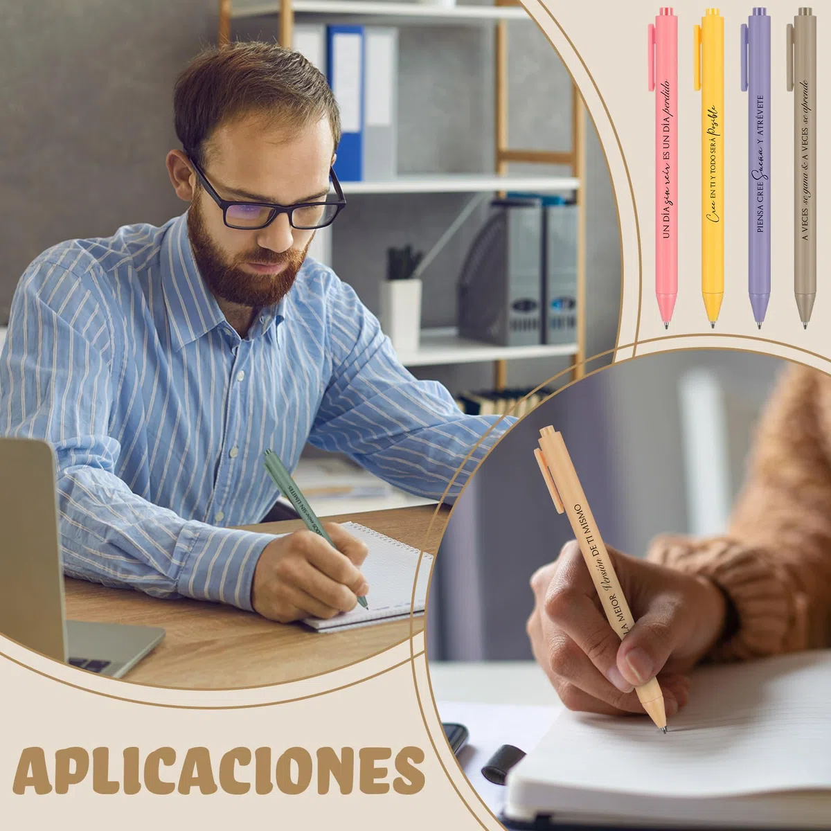 Tenare 24 Piezas Bolígrafos Inspiradores en Español Bolígrafos de Bola Retráctiles con Citas Motivacionales Bolis Bonitos Regalos para Alumnos Navidad Compañero Trabajo Oficina Escuela Fin de Curso