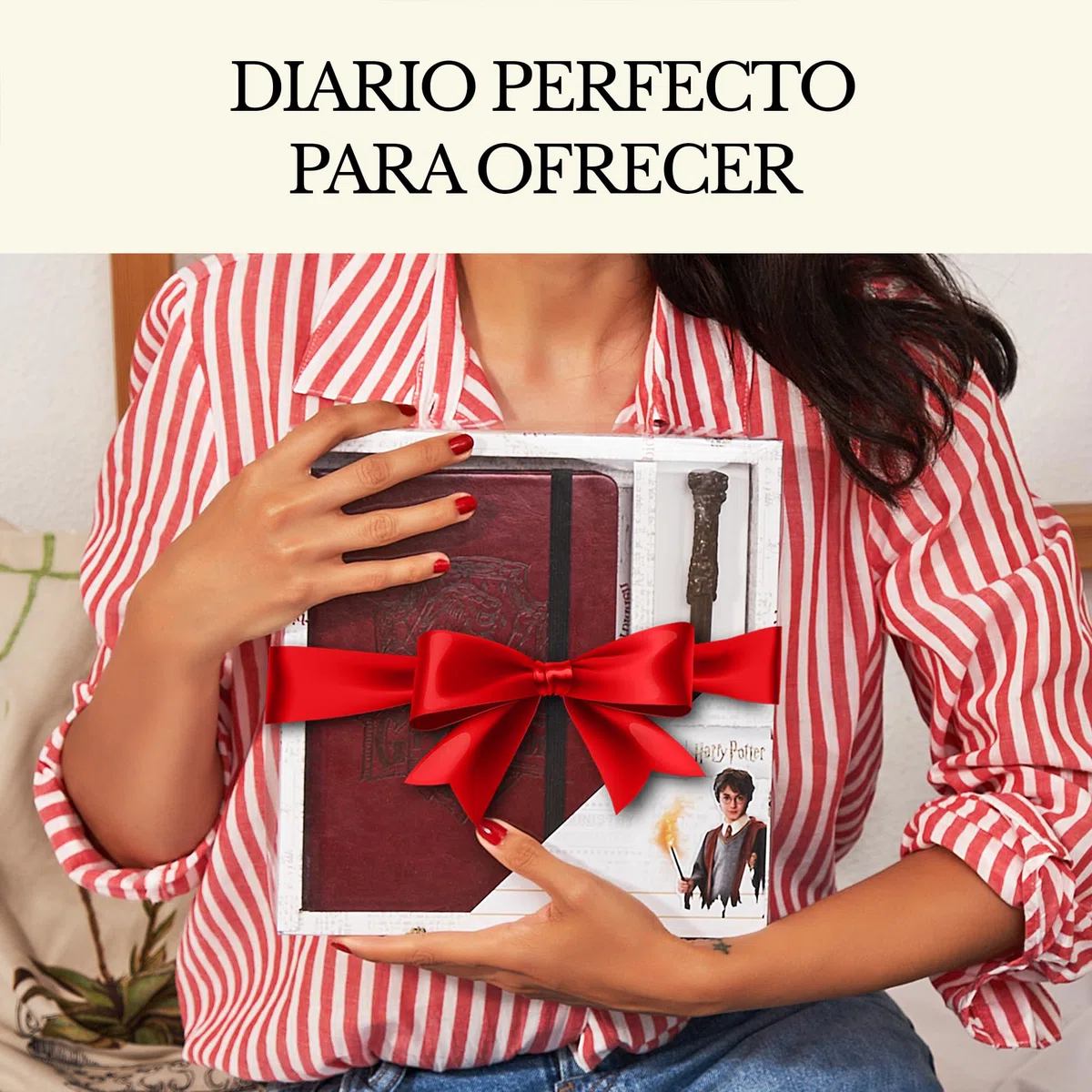 Harry Potter - Libreta con Boli Bolígrafo de Varita, Cuaderno, Diario Secreto, Agenda Escolar con Snitch Dorada, Diario Secreto - Set de Accesorio de Papeleria - Ideas de Regalos Originales