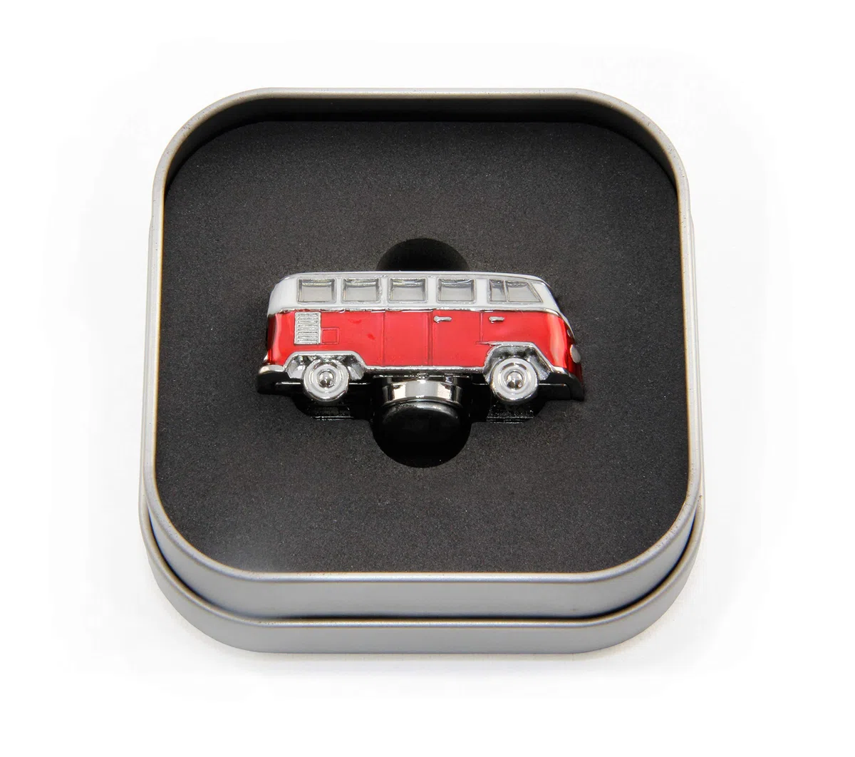 BRISA VW Collection - Imán en 3D de Mini Modelo de T1 Camper Bus para neveraoficina y tablón (Classic Bus/Rojo)