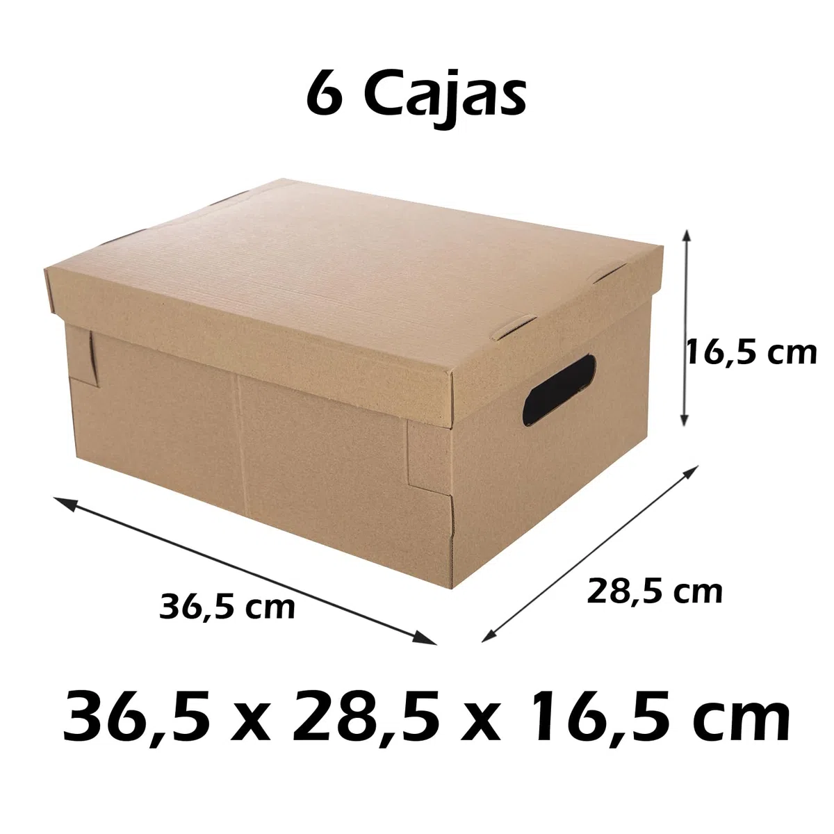 TWO TIGERS | Cajas De Cartón Para Mudanza Con Tapa | 6 Unidades | 36,5 x 28,5 x 16,5 cm | Cajas Automontables Para Embalar | 5 Tamaños A Elegir