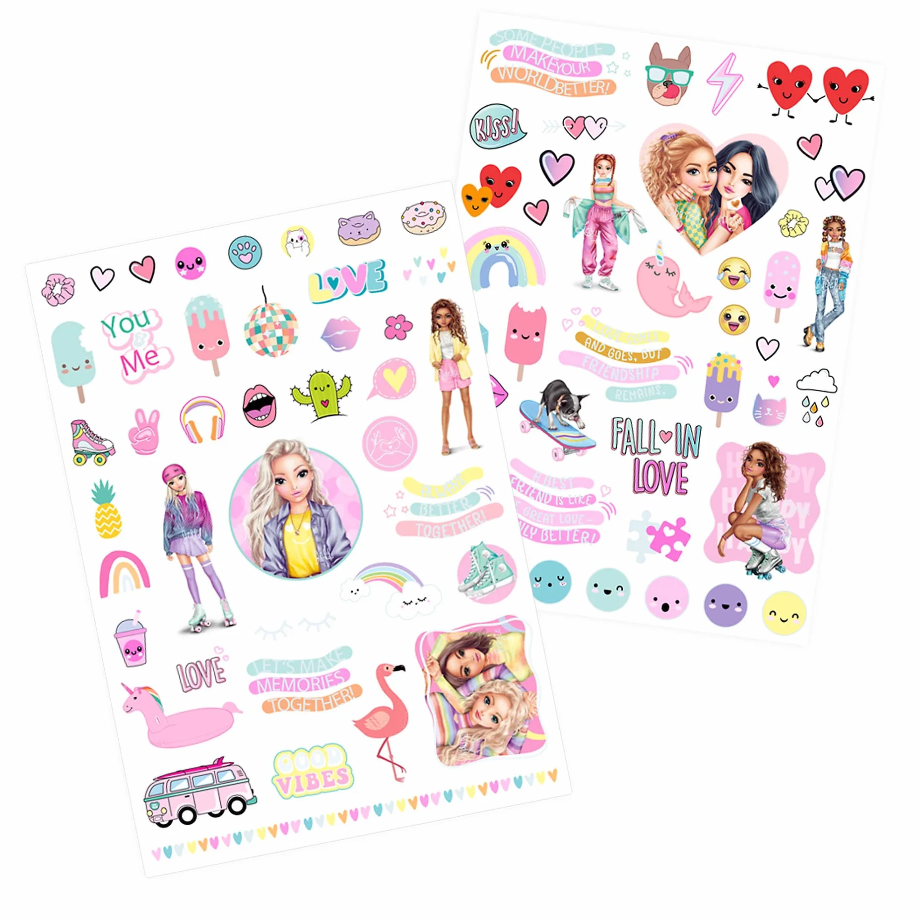 Depesche 12973 TOPModel - Libro de Las Mejores Amigas en Rosa, con Motivo de Modelos, Libro de Amigas con 110 páginas para Escribir a Tus Amigas