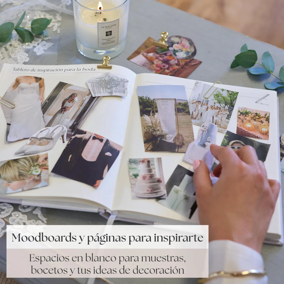 Agenda de Boda & Planificador – Cuenta Atrás de 18 Meses, Seguimiento de Presupuesto, Lista de Invitados, Moodboards DIY – Diario de Boda & Regalo de Compromiso – Bodas España