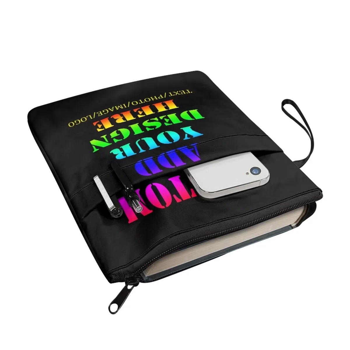 Xoenoiee Funda de libro personalizada para amantes de los libros, funda de libro con cremallera, protector de libros, fundas de libros de tapa blanda, bolsa de almacenamiento para adultos y
