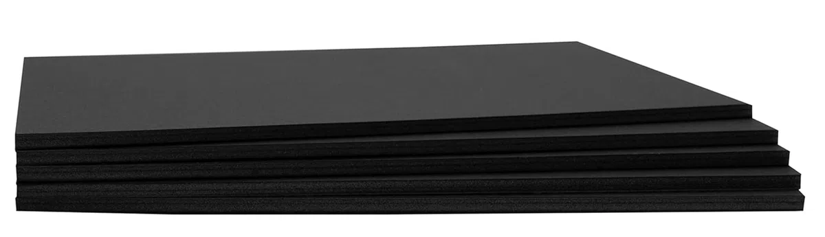 CHELY INTERMARKET Cartón Pluma A4 5 MM Negro Pack 10 Unidades Panel Ligero Para Maquetas Manualidades Rotulación Diseño Escolar Cartelería Exposiciones Proyectos Creativos Presentaciones